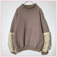【極美品】muzzy　トレーナー　F　肘下にボア　暖かい　可愛い　体系カバー