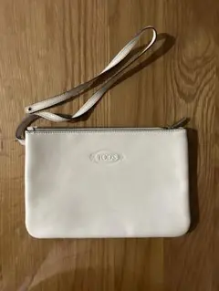 TOD'S トッズ メイクポーチ 小物 ブルー レザー ファスナー 保存箱付き TOD'S トッズ メイクポーチ 小物 ブルー レザー ファスナー 保存