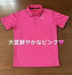 PUMA ピンク ポロシャツ Lサイズ