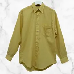 VAN HEUSEN バンヒューゼン 長袖シャツ S イエロー 古着