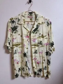 Kalutwa 半袖アロハシャツ フラミンゴ