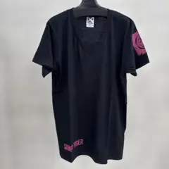 SABER TIGERオフィシャルマーチブラック Vネック Tシャツ M