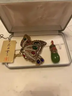 帯留め 蝶々 ネックレストップ