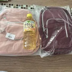 ピンクと赤紫のリュックセット
