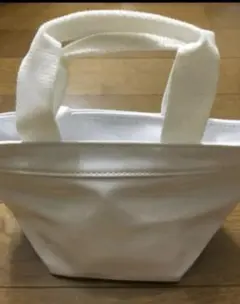 お値下げ❕白ミニエナメルトートバッグ