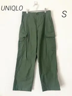 UNIQLO ユニクロ　カーゴパンツ　ワークパンツ　グリーン　緑　S