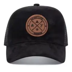 新品 ENJOY LIFE パッチ メッシュ キャップ 野球帽 帽子 ブラック