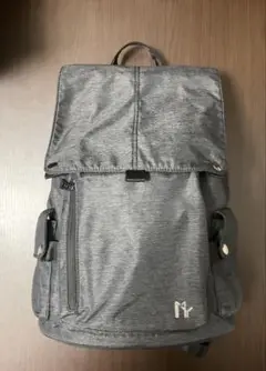グレー フラップ式リュック