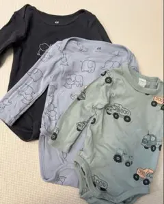 H&Mロンパース3枚セット 4-6M organic cotton