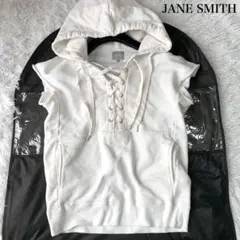 JANE SMTH フレンチスリーブレースパーカースエットトレーナー