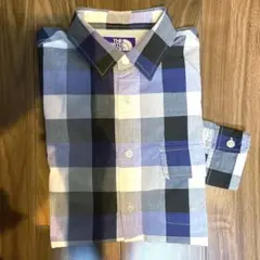 THE NORTH FACE パープルレーベルチェック柄長袖シャツ M