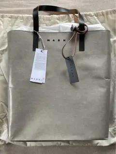 22SS新品 MARNI メンズ カラーブロック トートバッグ マルニ グレー