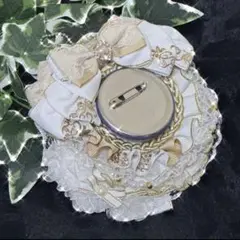 痛ロゼット 白 金 ホワイト ゴールド
