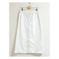 m437_IENA 極美品✨2021SS☘️ソフトデニムデザインスカート ホワイト