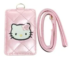 【美品】ハローキティ ピンクキルトパスケース サンリオ 定期入れ　平成レトロ