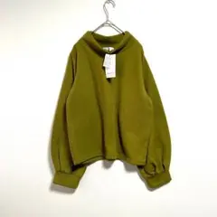 しまむら winbyM ハイネックニット 長袖セーター グリーン系 LL 新品