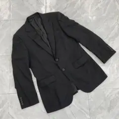 Tasmania Blend ウール混テーラードジャケット ブラック 2ボタン