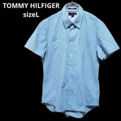 トミーヒルフィガー TOMMY HILFIGER 半袖シャツ チェック柄 L