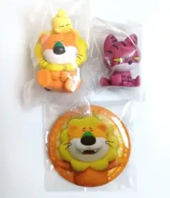 たべっ子どうぶつ　らいおんくん　肩ズン、缶バッジ
