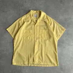 70s ケンブリッジ 開襟シャツ 網柄 シャドー柄 ボックス