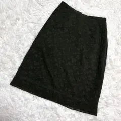 KATHARINE ROSS✨良品　タイトスカート　膝丈　総柄　カーキ　（MA）