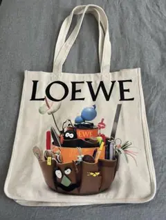 LOEWE エコバッグ ベージュと黒 lwbasket.jpg