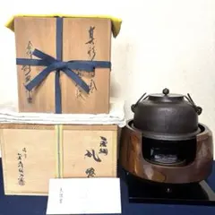 ♪昔の大型銅製 羽釜　13キロ 純銅製 羽釜 『ごはんはどうだ！』 5合 桐製 釜受けセット