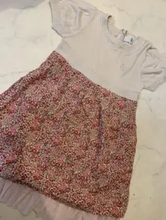 KUMI 花柄 半袖ワンピース 100cm