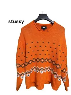 stussy ROLL NECK FAIRISLE SWEATER