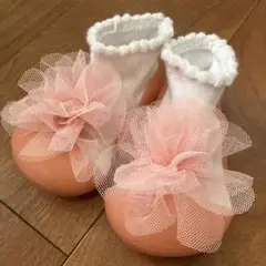 Attipas ピンク チュール ファーストシューズ 11.5cm