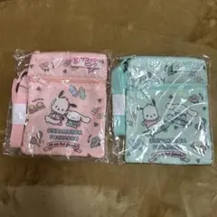 ポチャッコ　シナモロール　当たりくじ　サコッシュ　ピンク　グリーン　2点