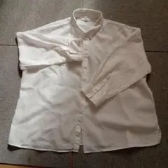 ホワイト 七分丈シャツ