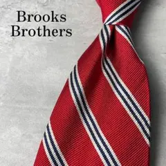 米国製 Brooks Brothers ストライプ レップタイ ネクタイ レッド