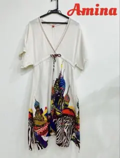 【Amina】のエキゾチック柄ワンピース