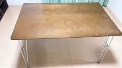 ブラウン木製ダイニングテーブル 4人用　約120cm