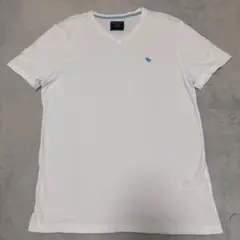 Abercrombie & Fitch ホワイト Vネック Tシャツ L