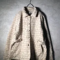 【ヴィンテージ】レトロ 総刺繍 共布ボタンジャケット 古着 used AS53