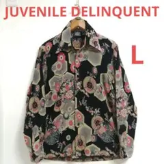 JUVENILE DELINQUENT ジュベナイル　和柄シャツ　長袖アロハ　L
