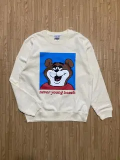 【新品未使用】never young beach スエット　Mサイズ　キナリ