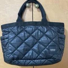 最終お値引き‼️ AIGLEナイロンブラックトートバック