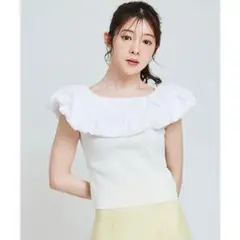 31 Sons de mode バルーンカラー2WAYオフショルニット