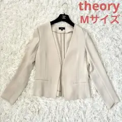 theory セオリー 現行 ロゴ 近年ノーカラージャケット ベージュ M