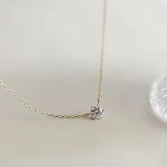 【匿名配送✨新品】高級感　ネックレス　ゴールド　シンプル　s925　czダイヤ