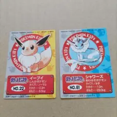 ポケモンキッズカード　イーブイ/シャワーズ