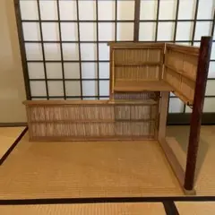「母」 宗徧流 山田宗白好 折鶴の透かし 自在棚 台目棚 紙箱 （523②） 母」 宗徧流 山田宗白好 折鶴の透かし 自在棚 台目棚 紙箱