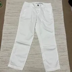 GAPホワイト スリムフィット コットンパンツ