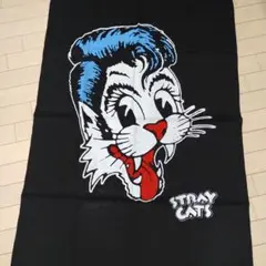 ８３年 エドロス デザイン！ＳＴＲＡＹＣＡＴＳ ストレイキャッツ 額付 ポスター ☆1983's ストレイキャッツ エドロス デザイン ロカビリー
