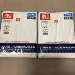 BVD 吸水速乾クルーネックTシャツ ホワイト Lサイズ2枚セット