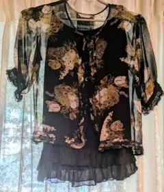 カネコイサオ　シフォンセットアップ　キャミ付　花柄