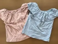 ELFINDOLL フリルTシャツ 80サイズ 2枚セット　半袖　双子
